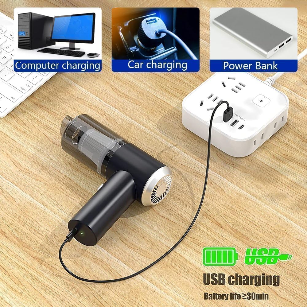 3-in-1 Portable Car Vacuum Cleaner with Blower