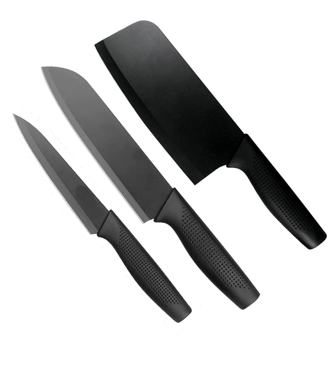 Stainless Steel Vegetable Cutting & Chopping, Ergonomic Black Handle