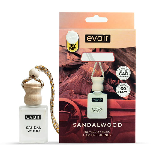 Evair SANDALWOOD Luxury Car Air Freshener | 10ml (Pack of 1)