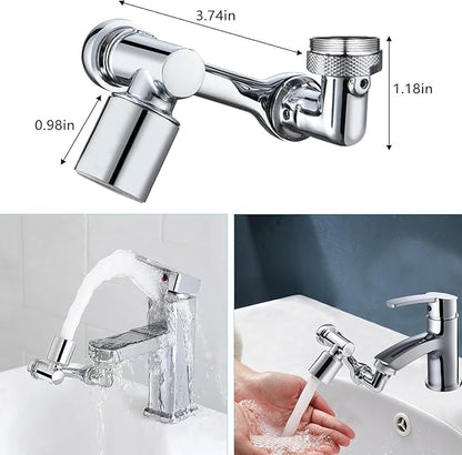 1080° Rotating Faucet, Attachment For Any Wash Basins