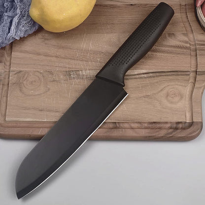 Stainless Steel Vegetable Cutting & Chopping, Ergonomic Black Handle