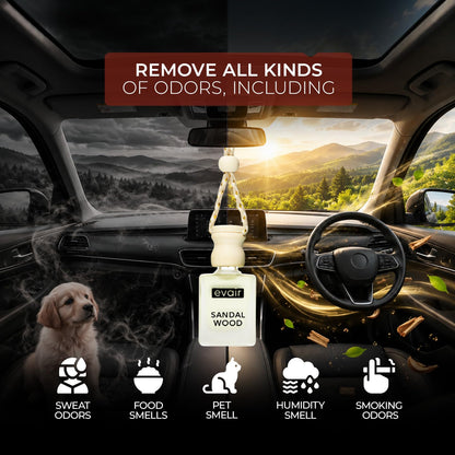 Evair SANDALWOOD Luxury Car Air Freshener | 10ml (Pack of 1)