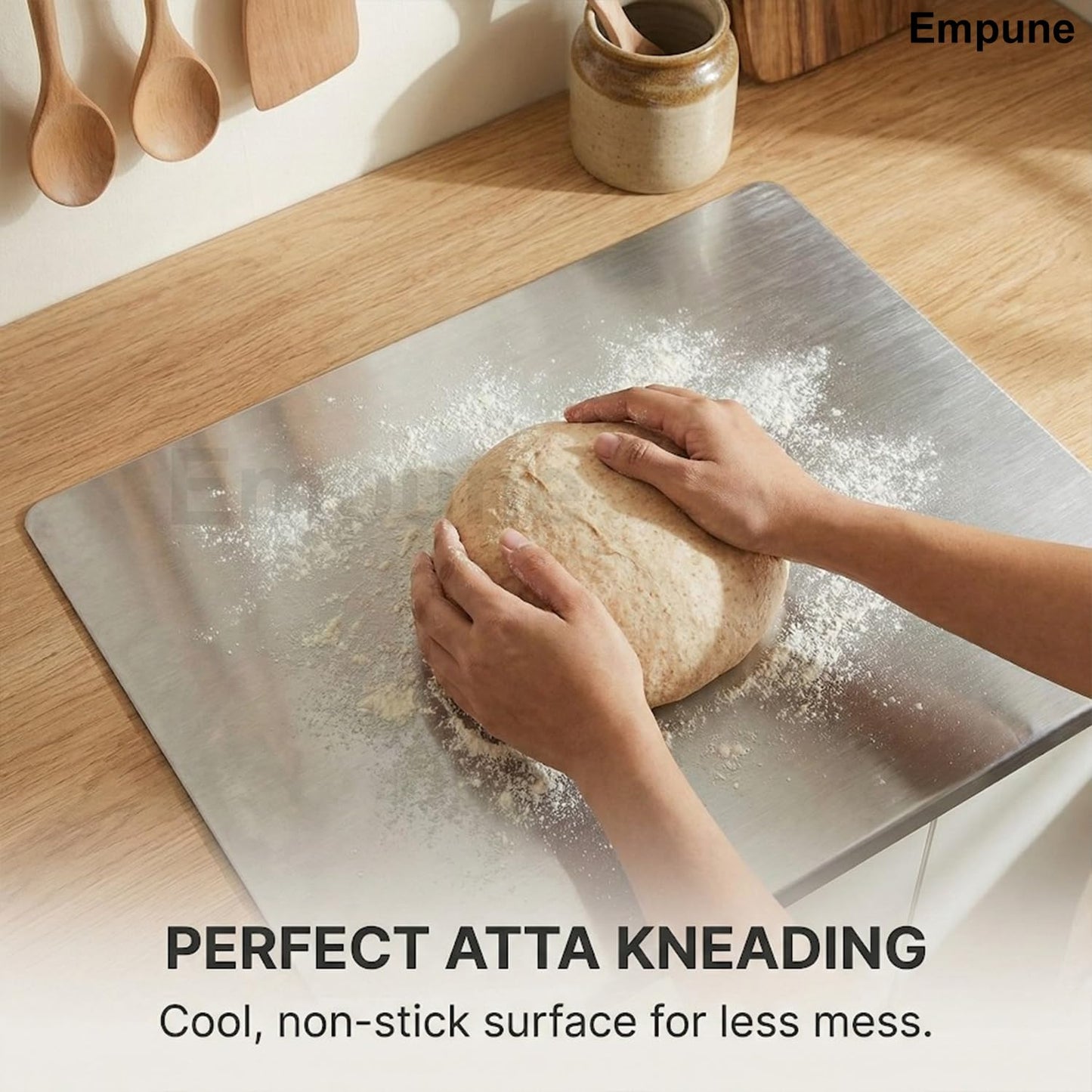 Stainless Steel Chopping Board with Lip | 42 x 32 cm | Food-Grade Steel