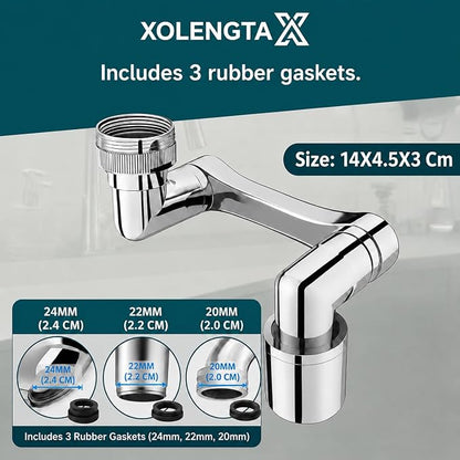 1080° Rotating Faucet, Attachment For Any Wash Basins