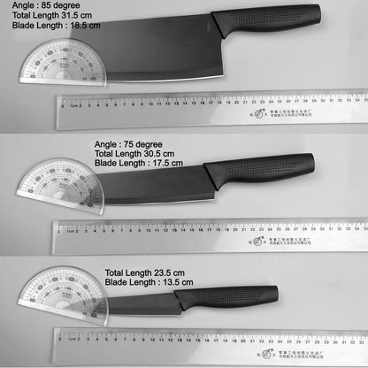 Stainless Steel Vegetable Cutting & Chopping, Ergonomic Black Handle