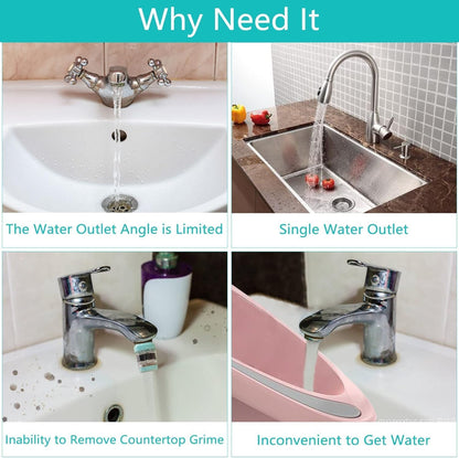 1080° Rotating Faucet, Attachment For Any Wash Basins